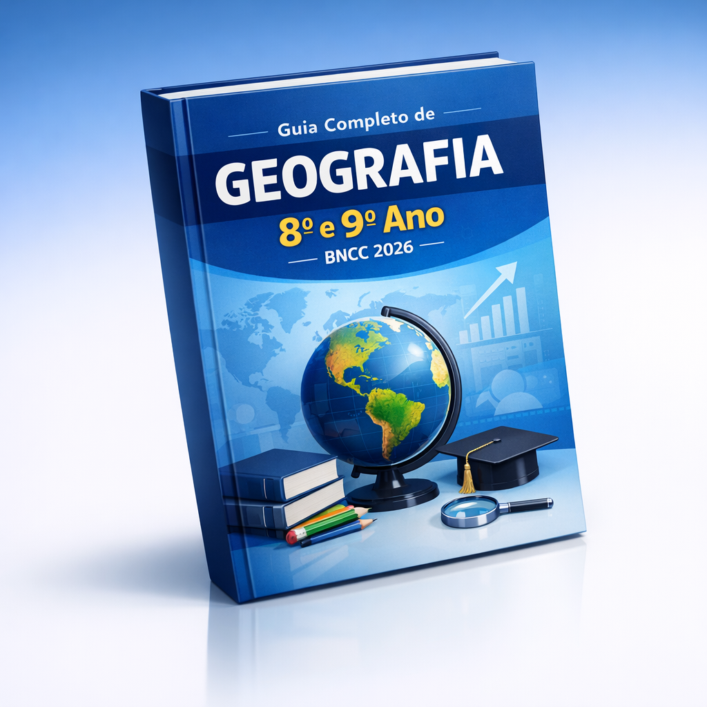 Mockup do eBook de Geografia para professores do 8º e 9º ano