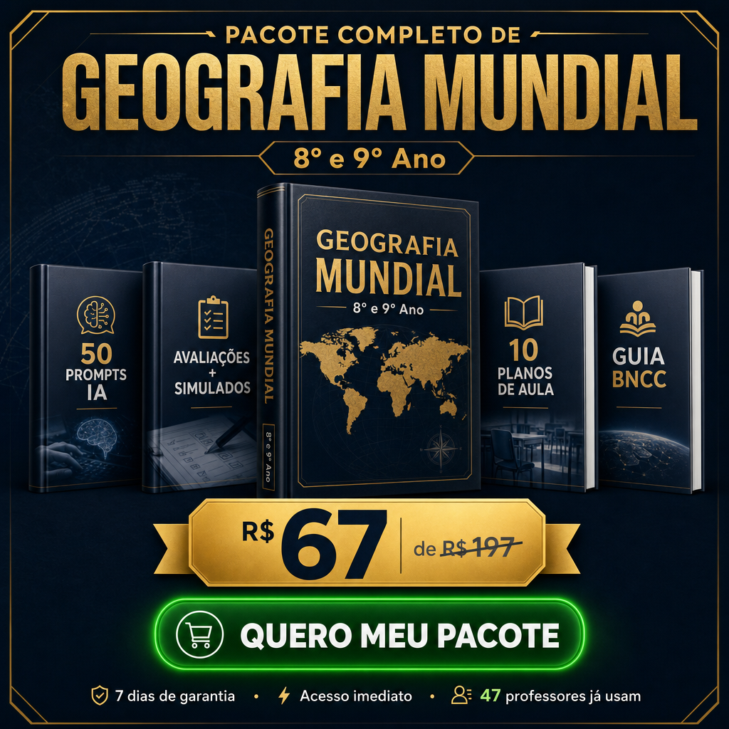 Mockup do pacote de módulos de Geografia